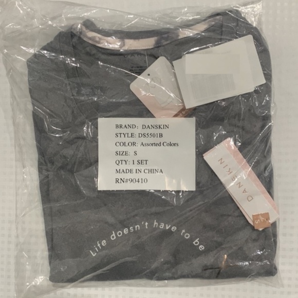 New Danskin Women's Tee & Biker Shorts Pajamas Set - Picture 3 of 14